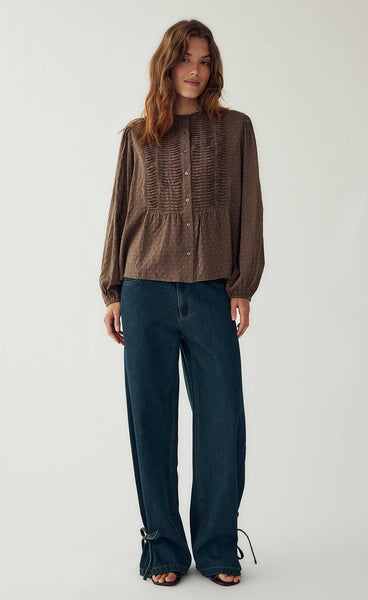 NOELLA N-Loulou LS blouse - morel