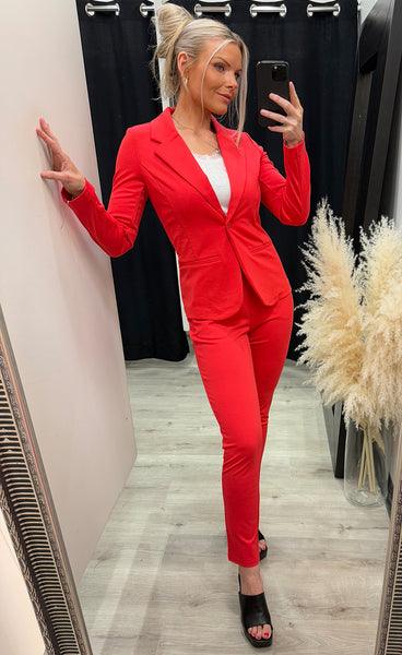 FRANSA stretch blazer - coral
