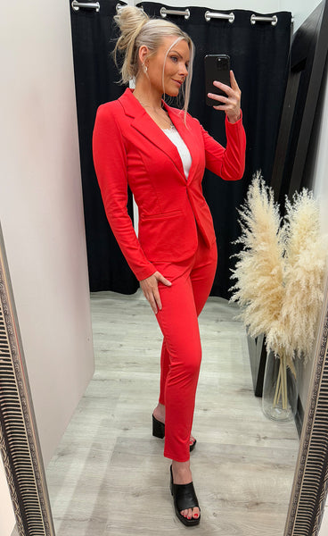 FRANSA stretch blazer - coral
