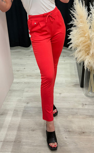 FRANSA stretch pants - coral