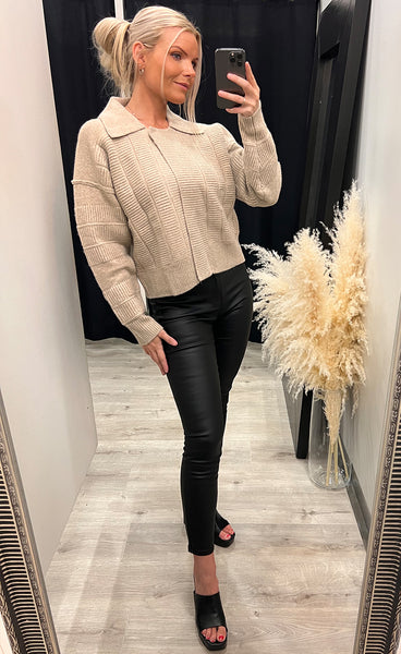 Pam knit cardigan - feather gray