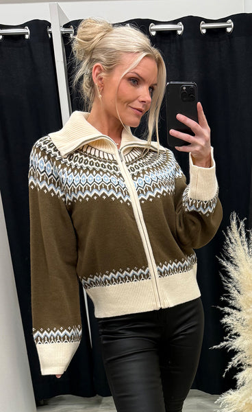 NOELLA N-Marcenia knit cardigan - brown mix