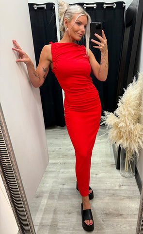 Matine dress 2 - racing red