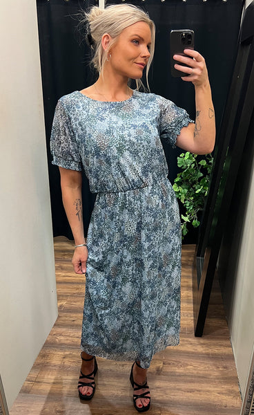 Mesh dress - navy mix