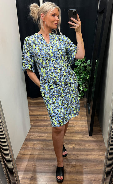 Merla dress - ultramarine mix