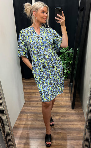 Merla dress - ultramarine mix