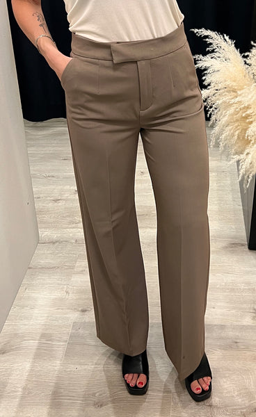 Ellan wide pants - walnut