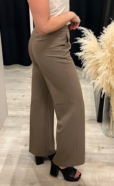 Ellan wide pants - walnut