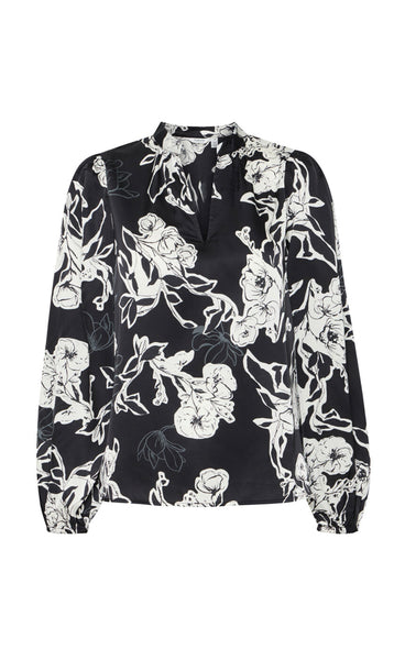 Holmine blouse - black mix