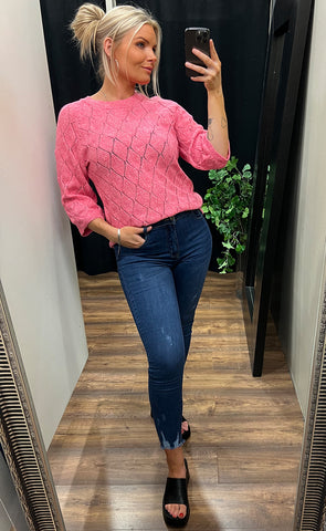 Denise pullover - camellia rose