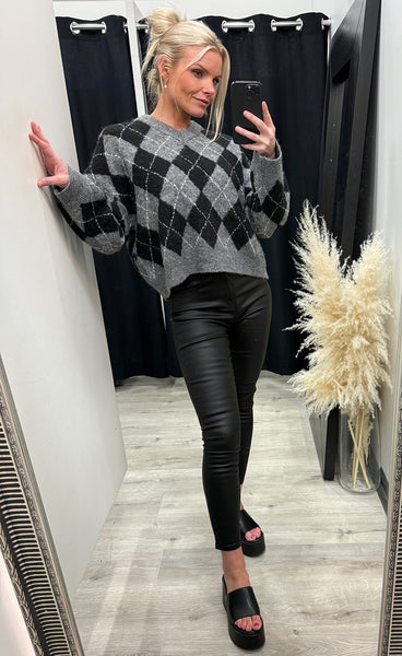 NOELLA N-Lai knit - black grey mix