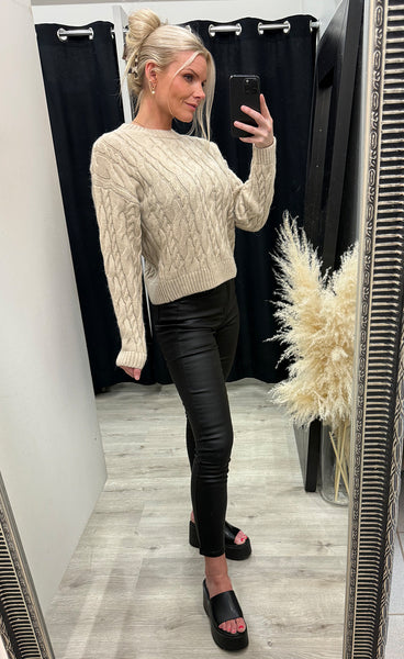 NOELLA N-Morgana knit - beige melange