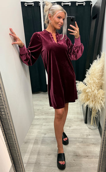 Barbara dress - fig red