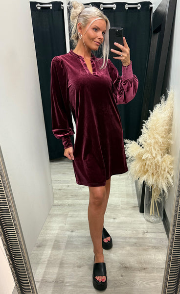 Barbara dress - fig red