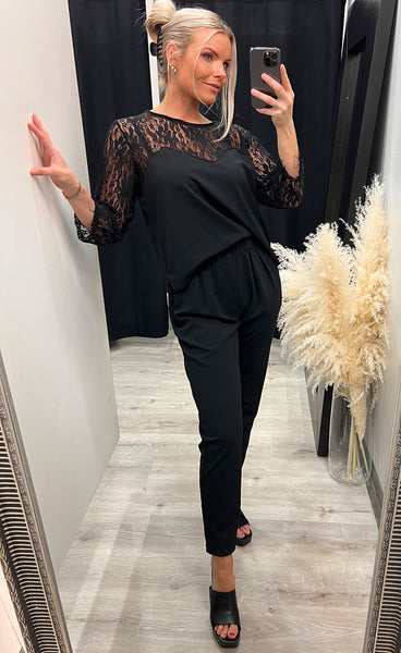 Glamz samfestingur - black