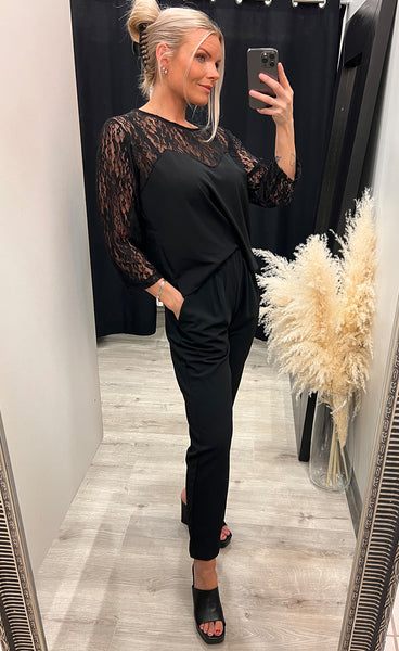 Glamz samfestingur - black