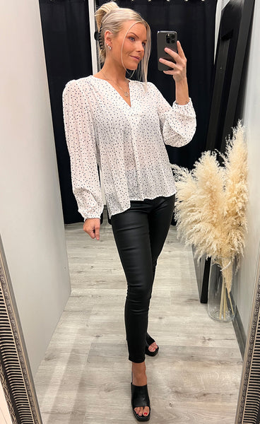 Hanna blouse - cloud dancer
