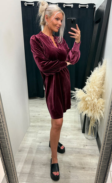 Barbara dress - fig red