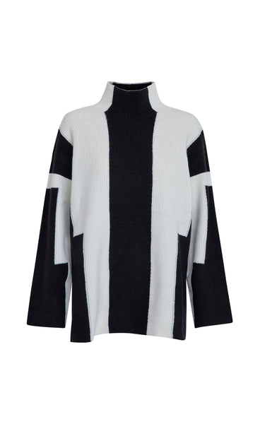 Galia high neck knit - black