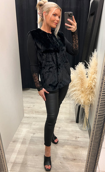 Calino waistcoat - black