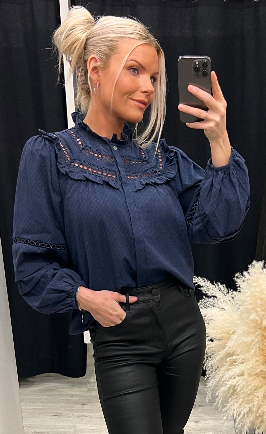Sienna blouse - navy blue