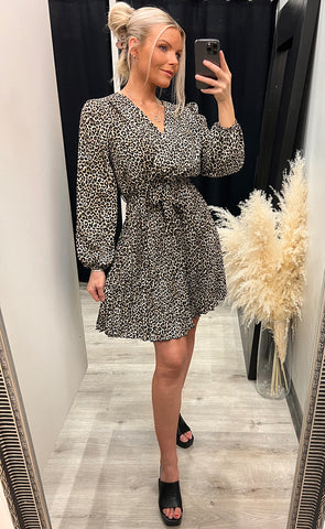 Poppy short dress - leopard