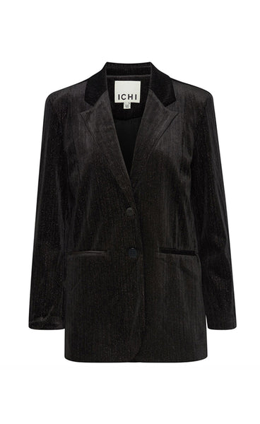 Kate glamour oversize blazer - black glitter