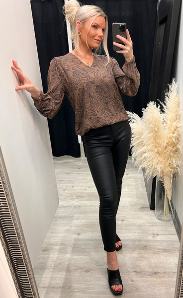 Kiki blouse 3 - brown mix