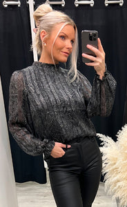 Meggy blouse - feather print
