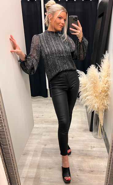 Meggy blouse - feather print