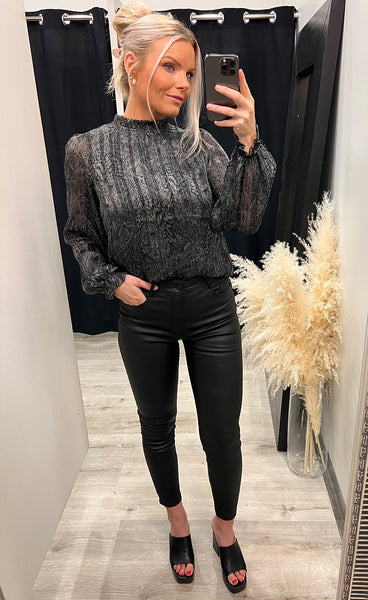 Meggy blouse - feather print