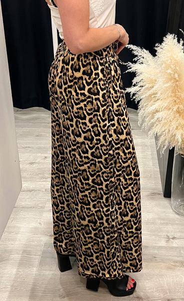 Satin pants - leopard