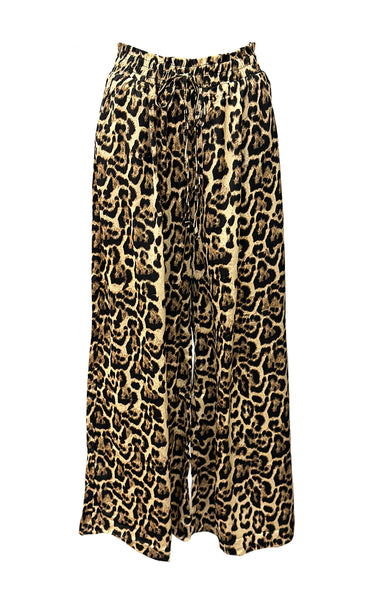 Satin pants - leopard