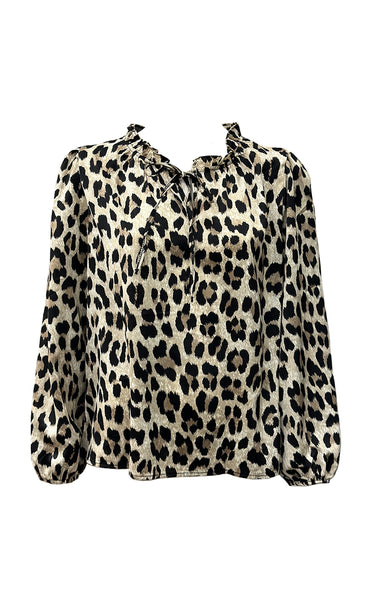 Leopard blouse 6527 - brown/black