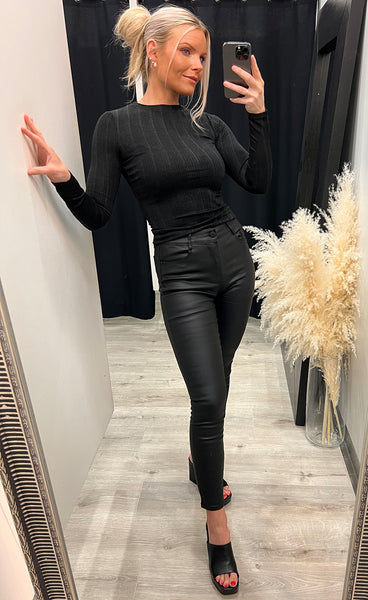 Glitter top 8959 - black