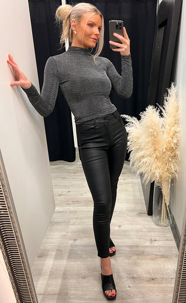 Glitter top 8951 - silver