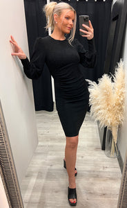 Hazel dress - black glitter