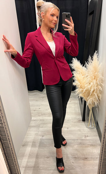FRANSA stretch blazer - beet red
