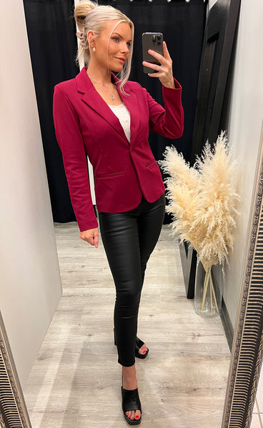 FRANSA stretch blazer - beet red