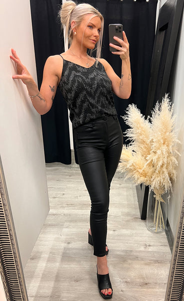 Jaida top - black/silver