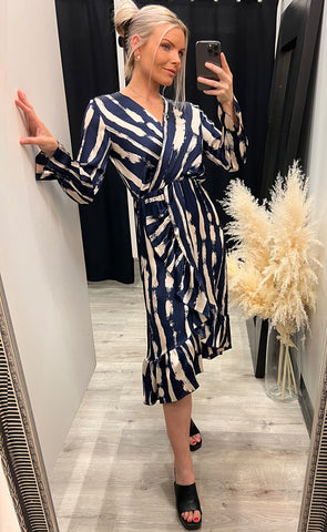 Ruby dress - navy streak