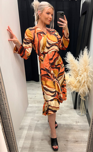 Ruby dress - multi orange