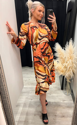 Ruby dress - multi orange