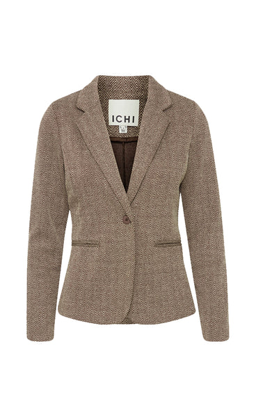 Kate jacquard blazer - almond