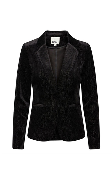 Kate glamour blazer - black glitter