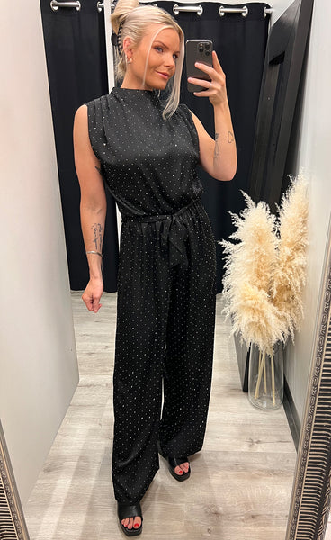 Guto jumpsuit - black/silver