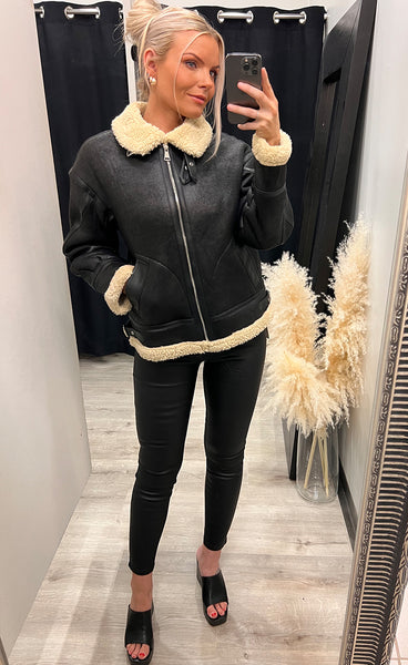 London jacket - black/beige