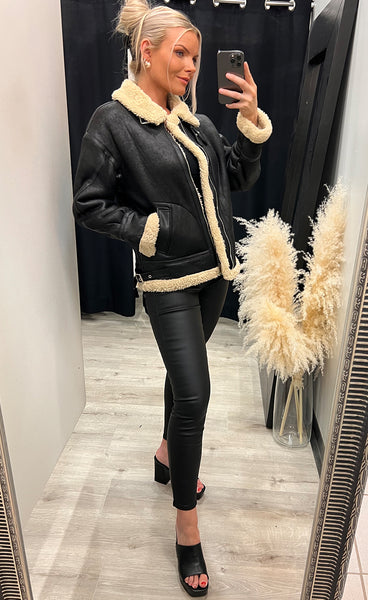 London jacket - black/beige