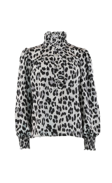 Ariana blouse - grey leo