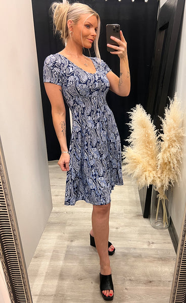 Joanna dress - navy mix